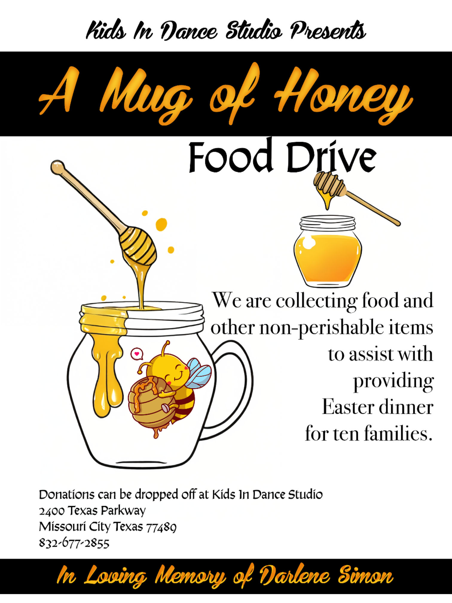 Mug of Honey Food Drive